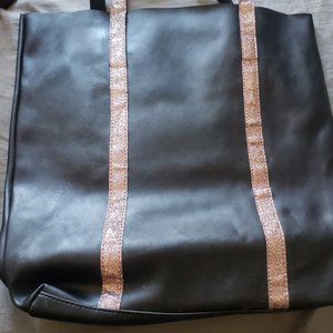 Large glitter tote bags Pink and Sliver